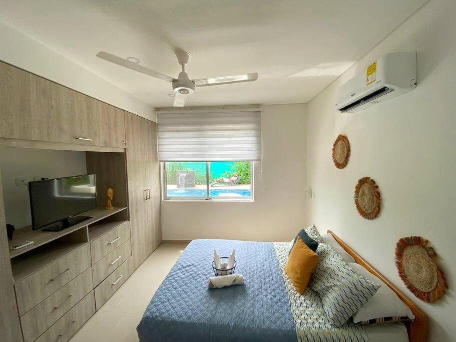 הוילה Carmen de Apicalá Casa Palma Roja Boutique , Piscina Privada מראה חיצוני תמונה